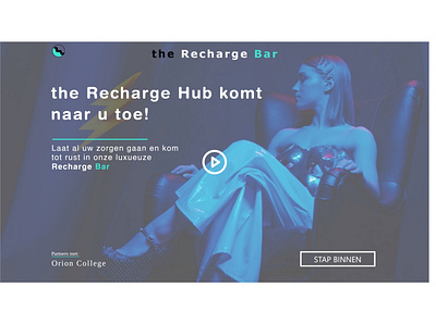 design Recharge Bar adobe xd design landing page logo promo recharge ui web design webpage website