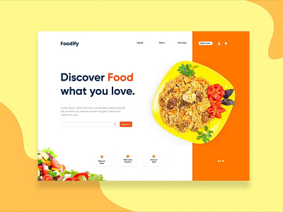 Food Delivery Landing page branding branditosh design agecny e commerce food delivery food delivery landing page food delivery service food mockup food website foodie food landing page rumzzline ui ux web design web ui design website design
