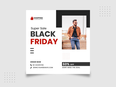 Black Friday Sale Banner Vector Art , Sale Social Post