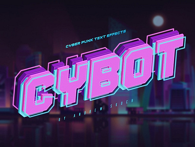 Cyberpunk Text Effects 3d 3d text 80s animation branding design designposter graphic design illustration letter light light neon logo logo text motion graphics neon synthwave typography ui