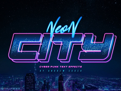 Cyberpunk Text Effects 3d 3d text 80s animation branding design designposter graphic design illustration light logo logo text motion graphics neon synthwave typography ui