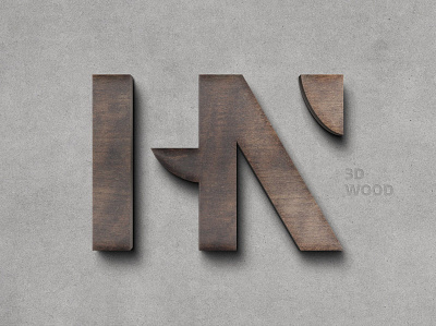 Wooden 3D Logo Mockup 3d 3d effect 3d logo 3d text 80s design designposter effect text illustration light logo logo effect logo text ui wood