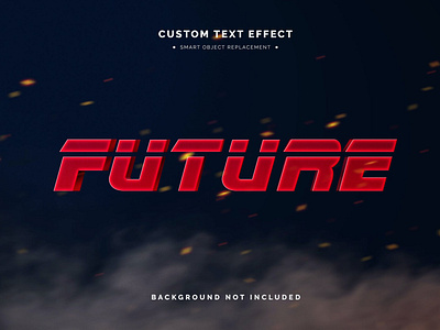 Futuristic 3D Text Effect Mockup