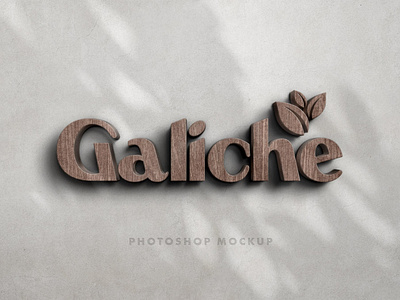 Wood Texture Logotype Mockup