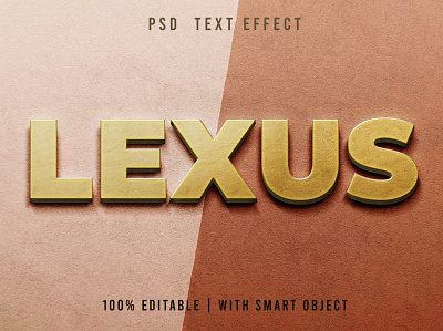 Golden Text Effect Editable 3d 3d text 80s design designposter effect golden illustration light logo logo text logotype synthwave text typography ui