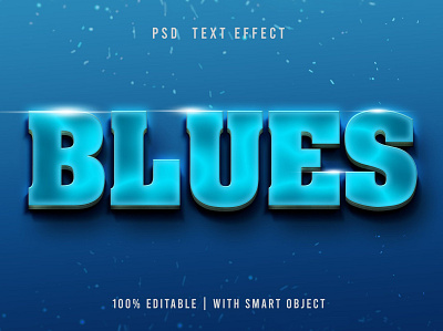 Luminous Blue PSD Text Effect 3d 3d text 80s animation branding design designposter graphic design illustration light logo logo text logotype motion graphics synthwave text effect typography