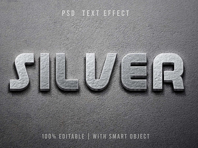 3D Silver Text effect