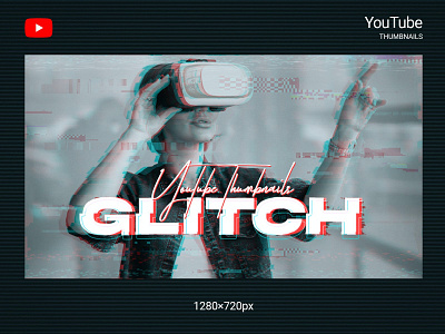 Glitch YouTube Thumbnails 3d 3d text 80s animation branding coming soon cover design designposter glitch google graphic design illustration light logo logo text motion graphics thumbnails ui youtube