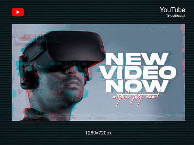 Glitch YouTube Thumbnails 3d 3d text 80s animation branding coming soon cover design designposter glitch graphic design illustration light logo logo text motion graphics thumbnail typography ui youtube