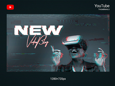 Glitch YouTube Thumbnails 3d 3d text 80s animation branding coming soon design designposter glitch graphic design illustration light logo logo text motion graphics thumbnails youtube