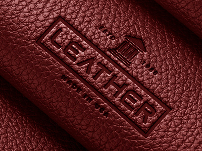 Leather Debossed Logo Mockup - V2