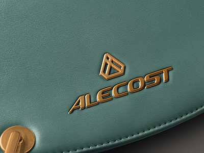 3D Metal Logo on Leather Mockup