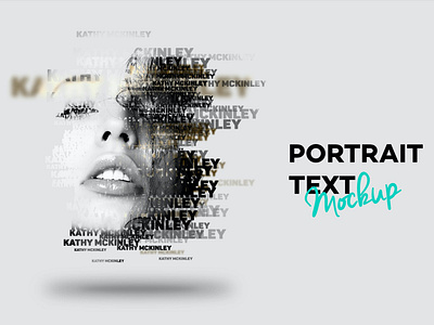 Text Portrait Mockup