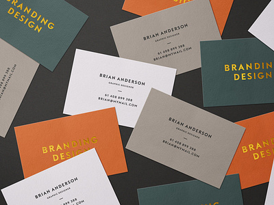 Scattered Business Cards Mockup