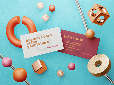 Modern Business Card Mock-Up Template