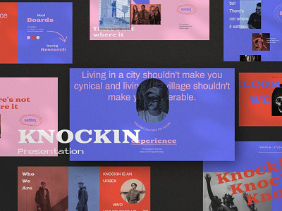 Knockin - Urban Streetwear brochure colorful designposter fashion google slides illustration keynote portfolio powerpoint presentation streatwear urban web web development website