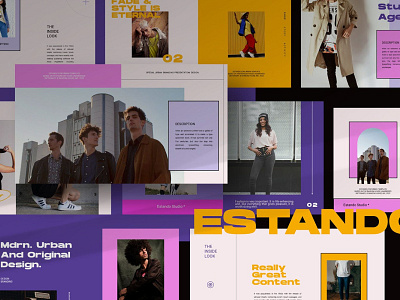 Estando Pastel Creative branding business colorful corporate google slides instagram keynote multipurpose pastel portfolio powerpoint presentation web web maintance website