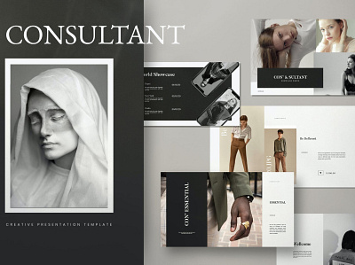 Consultant -Minimalis Creative business corporate creative diagram elegant fashion google slides keynote lookbook minimalist modern moodboard multipurpose pitch deck portfolio powerpoint presentation purpose slides template