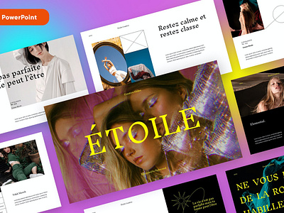 ETOILE - Fashion & Art Exhibition art branding clean minimal deck design designposter exhibition fashion google slides graphic design illustration keynote minimal minimal presentation motion graphics pitch pitch deck powerpoint presentation template