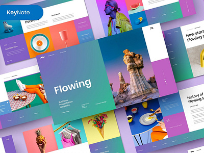 Flowing – Business Template banner branding brochure business design designposter google google slides graphic design illustration keynote keynote presentation keynote template powerpoint presentation slides template template slides ui vector