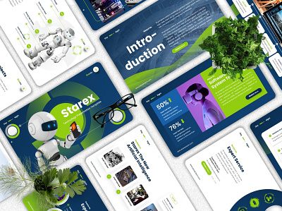 Starex - Technology Template branding clean deck design designposter google google slides graphic design illustration keynote minimal modern pitch pitch deck presentation simple slides technology ui vector