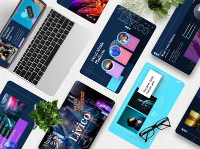 Livico - Musical Creative Template branding deck design designposter genre google google slides graphic design illustration keynote multipurpose pitch pitch deck powerpoint presentation presentation template purpose slides track ui