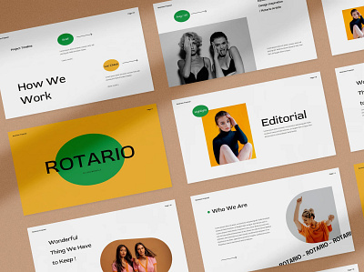 Rotario Creative branding catalog companyprofile design designposter google google slides graphic design illustration keynote modern multipurpose pitch deck portfolio powerpoint purpose template vector web development web maintance