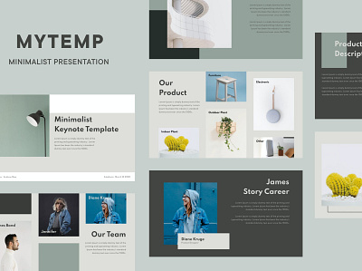 Mytemp - Minimalist Template annual annual report branding design designposter google slides graphic design illustration keynote multipurpose pitch deck powerpoint purpose report template ui vector web developemnt web maintance