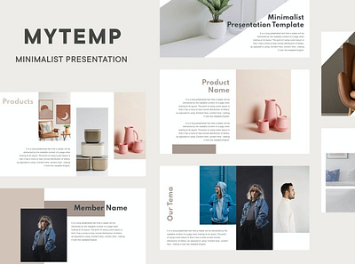 Mytemp - Minimalist Presentation annual report branding brochure business design designposter google slides graphic design illustration keynote minimalist multipurpose pitch deck portfolio powerpoint presentation purpose vector web developemnt web maintance