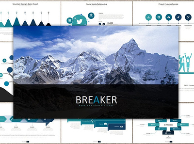 BREAKER Powerpoint branding business design designposter google google slides graphic design illustration infographic keynote maps motion graphics pitch deck portfolio powerpoint ppt slides template theme ui