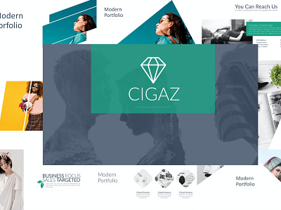 CIGAZ Powerpoint Template branding clean creative ppt deck design designposter google google slides graphic design illustration keynote motion graphics pitch pitch deck portfolio powerpoint slides theme ui vector