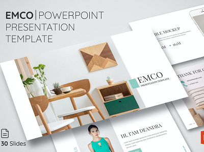 Emco - Powerpoint Presentation Template blog branding design designposter donation event google slides graphic design illustration keynote multipurpose pitch deck powerpoint presentation purpose shop slides vector web development web maintance