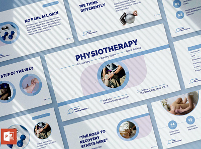 Physiotherapy PowerPoint Presentation Template annual annual report branding design designposter graphic design illustration keynote landing landing page multipurpose page physiotherapy powerpoint presentation template purpose web web development web maintance