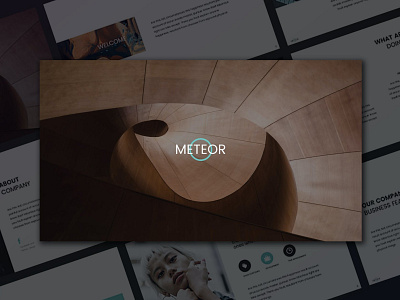 Meteor PowerPoint Template annual report branding business design designposter ecomerce entrepreneur google slides graphic design illustration keynote marketing media pitch deck powerpoint professional psd report web development web maintance