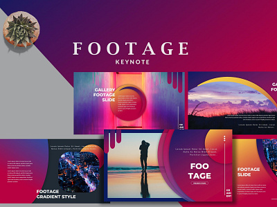 Footage Gradient - Beautiful Creative Keynote agency beautiful branding design designposter footage google google slides gradient graphic design illustration keynote multipurpose official personal pitch deck powerpoint public slides ui