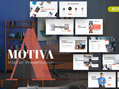 Motiva Interior Keynote Template background branding deck design designposter google slides graphic design illustration infographic interior interior keynote keynote keynote template pitch pitch deck powerpoint slides ui vector wall home