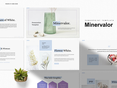 Minervalor | Powerpoint Template apartment branding deck decor design design room designposter floor furniture google slides graphic design illustration keynote pitch pitch deck powerpoint room slides ui vector