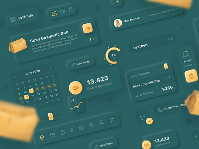 Neumorphic Shop Kit admin branding buttons calendar dashboard design designposter ecommerce graphic design icons illustration kit leather neumorphic neumorphic shop profile shop kit ui ux vector