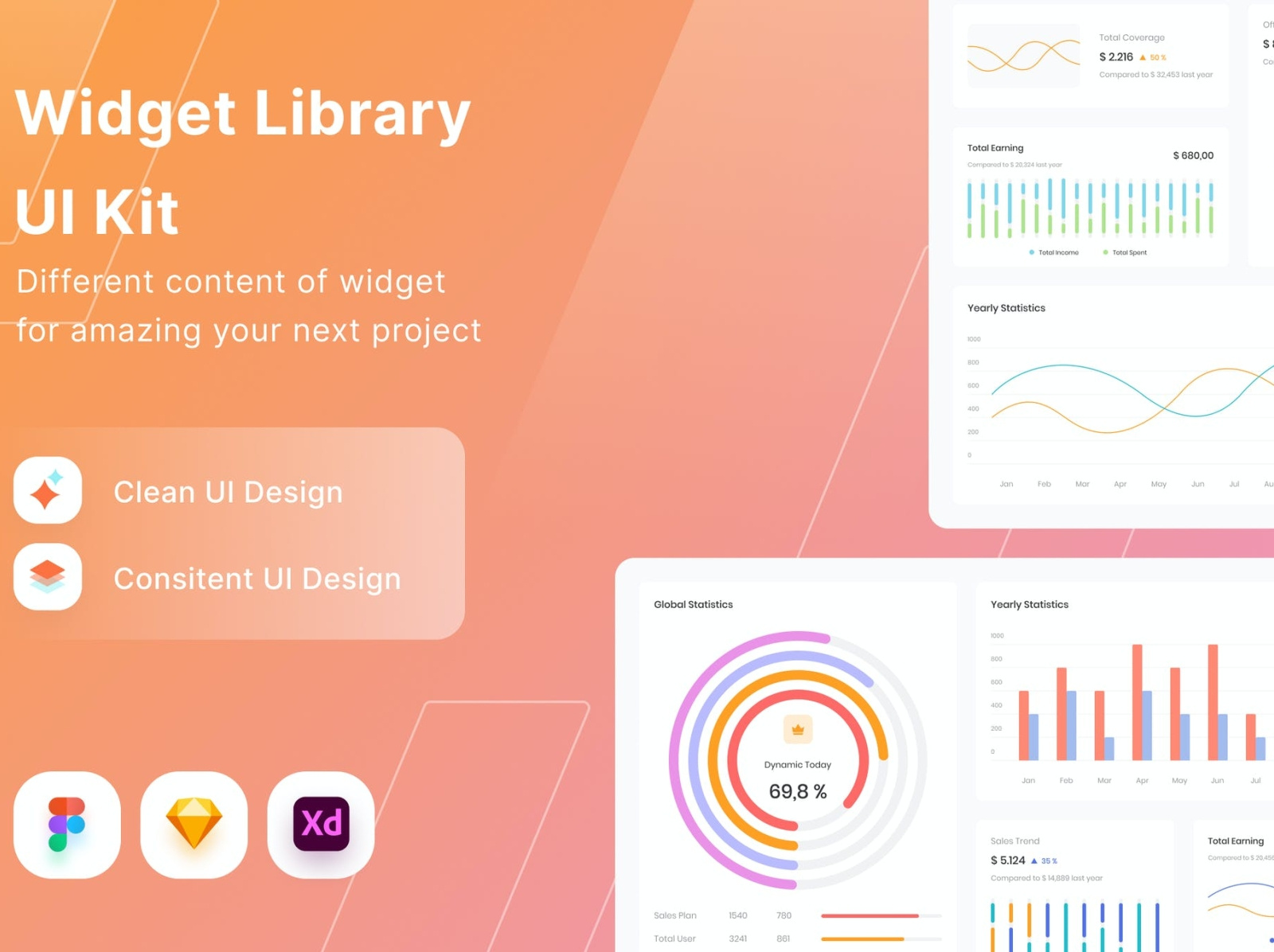Widget Library UI Kit by Deck Genius on Dribbble