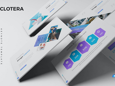 Clotera - Keynote Template clean colorful communication company corporate creative design google google slides illustration keynote modern multipurpose multipurpose template pitch deck studio unique web design web development website