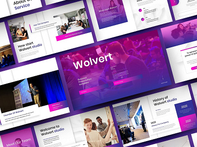 Wolvert – Business Template business clean colorful communication company corporate creative design google google slide illustration infographic keynote template modern pitch deck studio unique web design web development website