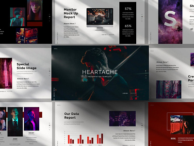 Heartache Creative Google Slide business clean colorful communication company corporate creative design google google slide illustration infographic keynote template modern pitch deck studio unique web design web development website