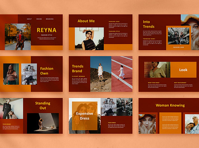 Reyna - Fashion Keynote business clean colorful communication company corporate design designposter fashion keynote fashion lookbook google slide illustration keynote modern pitch deck studio unique web design web development website