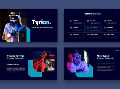 Tyrion - Creative Futuristic Powerpoint business clean colorful communication company corporate creative futuristic design fashion lookbook futuristic google slide innovation modern pitch deck powerpoint studio unique web design web development website