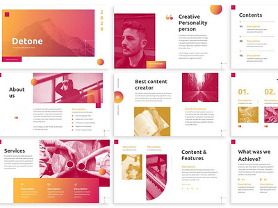 Detone - DuoTone Google Slides Template