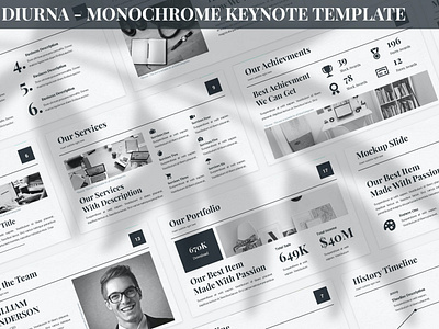 Diurna - Monochrome Keynote Template