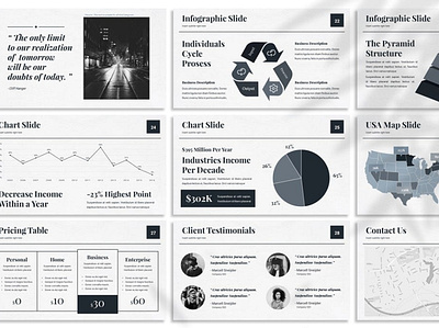 Diurna - Monochrome Keynote Template branding clean design designposter duotone keynote google google slides gradient graphic design illustration keynote keynote template monochrome monochrome keynote pitch deck startup ui ux vector web design