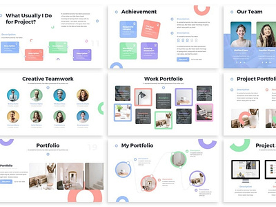 Personal - Portfolio Keynote Template branding clean compare design designposter google google slides gradient graphic design illustration keynote keynote template pitch deck portfolio portfolio keynote startup ui ux vector web design