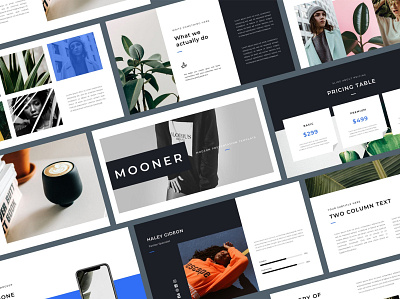 Mooner Keynote Template branding clean creative business design designposter google google slides gradient graphic design illustration keynote photography pitch deck portfolio powerpoint startup ui ux vector web design