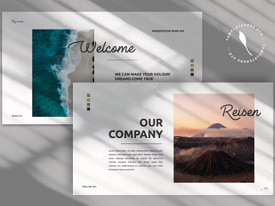 FREE Reisen Brand Travel Business app branding business corporate design google google slide google slides graphic design illustration keynote pitchdeck portfolio reisen brand travel business ui ux vector web web development